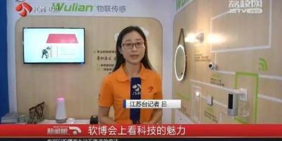 软博会上科技的魅力，江苏电视台新闻眼采访WULIAN展台